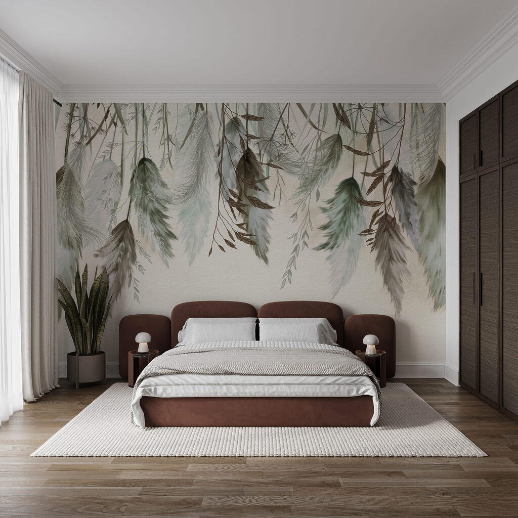 - Delicate leaves in soft background