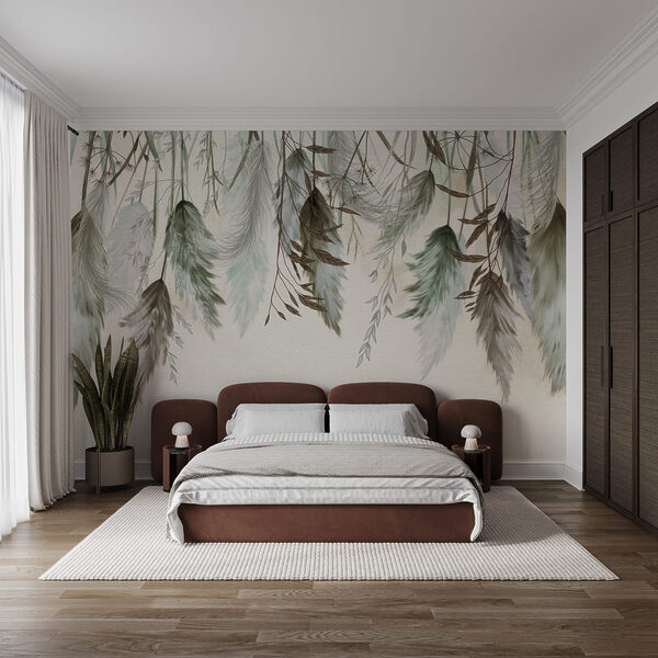 - Delicate leaves in soft background
