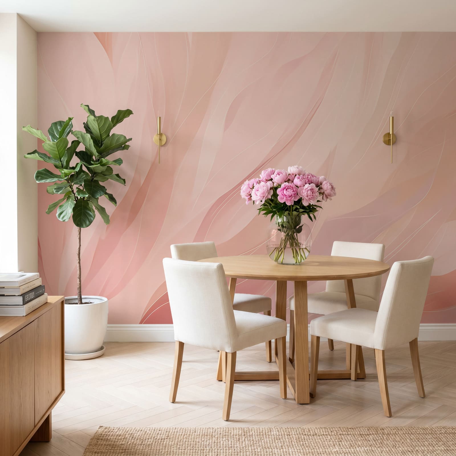 Soft hues embrace gentle flowing lines