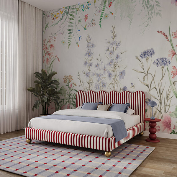 Painting of flowers and leaves