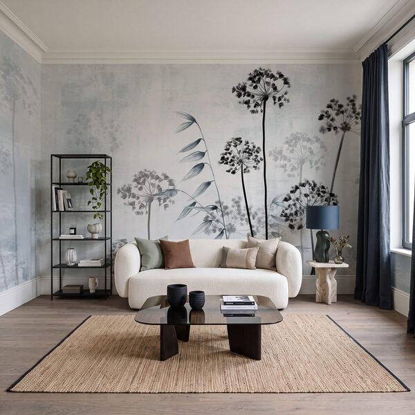 Wall mural - Elegant silhouettes against soft background