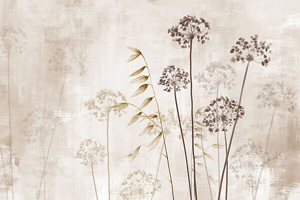 Gentle floral designs in soft tones Gentle floral designs in soft tones