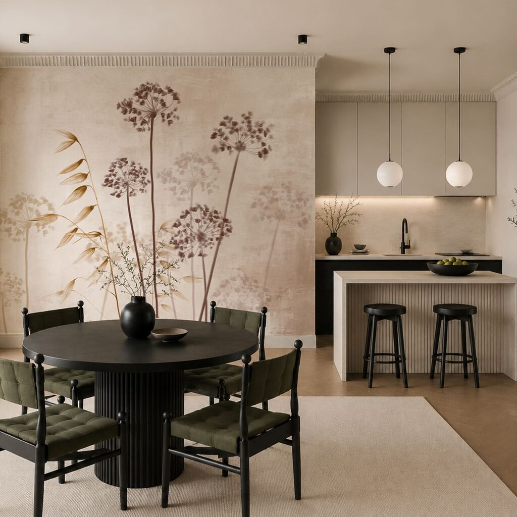 Gentle floral designs in soft tones Gentle floral designs in soft tones