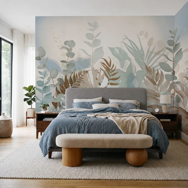 Lush greens in soft pastel hues Lush greens in soft pastel hues