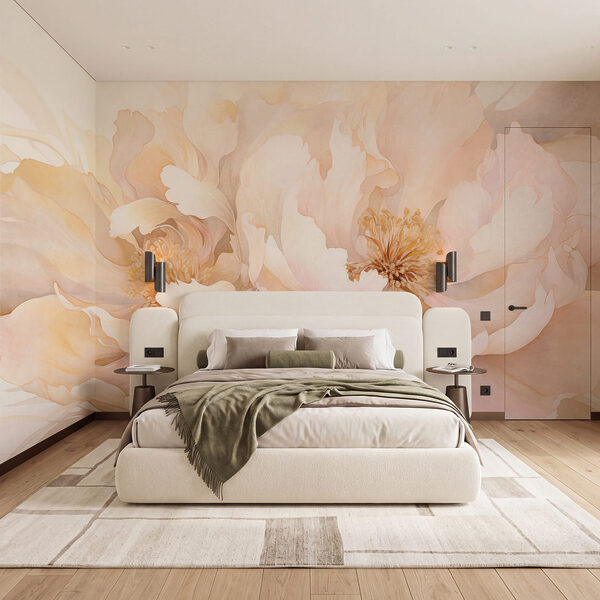 Soft blooms in warm pastel hues