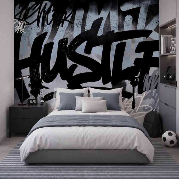 Black and white graffiti