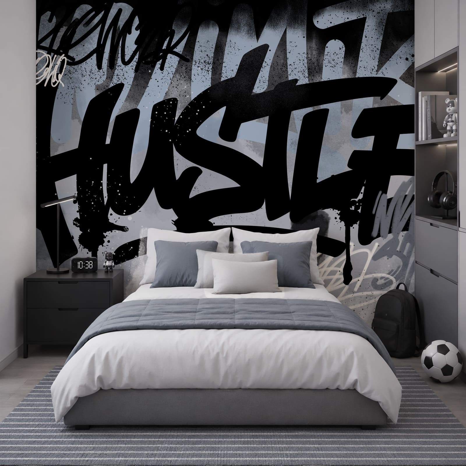 Black and white graffiti