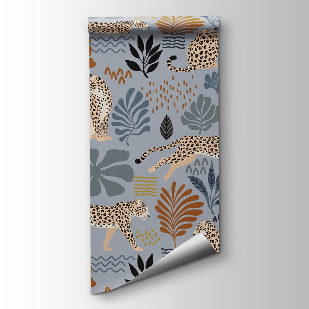 Pattern of leopards and plants