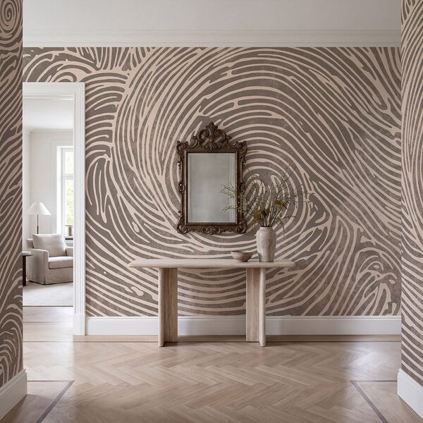 Intricate swirls create flowing patterns