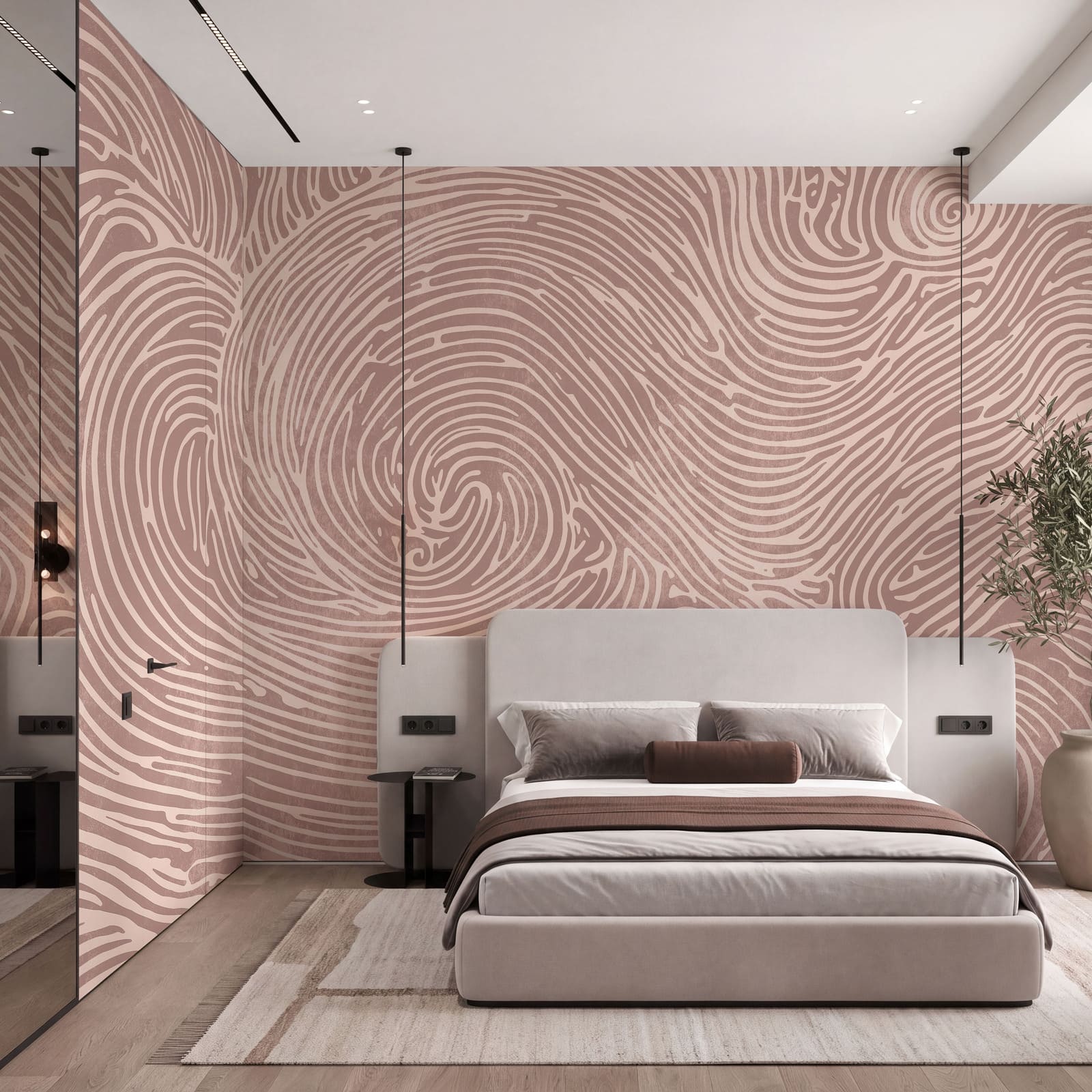 Swirling lines create visual rhythm Swirling lines create visual rhythm