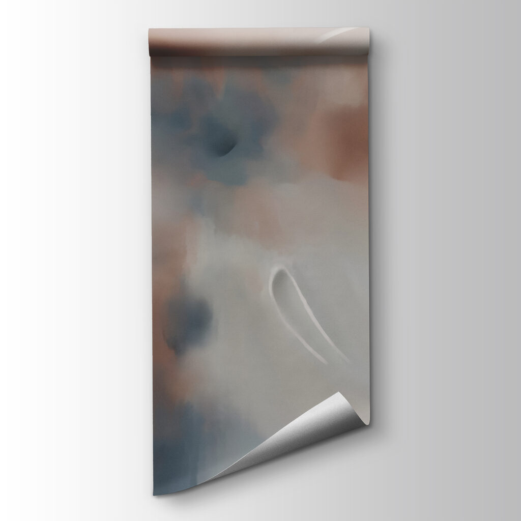 Painting of flowers on a white surface
