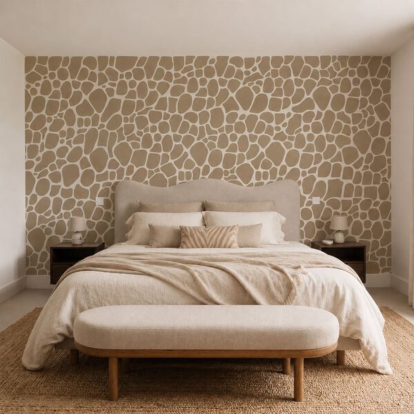 Pattern of brown and white stones