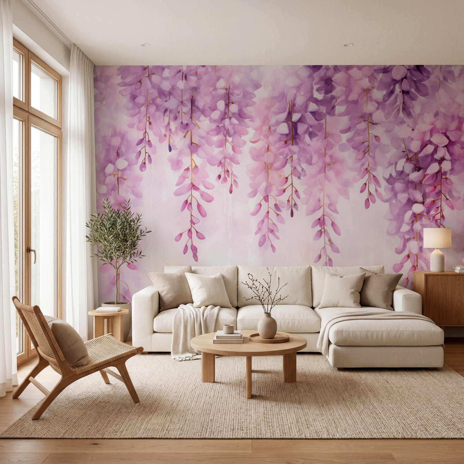 Soft lavender blossoms hanging gracefully