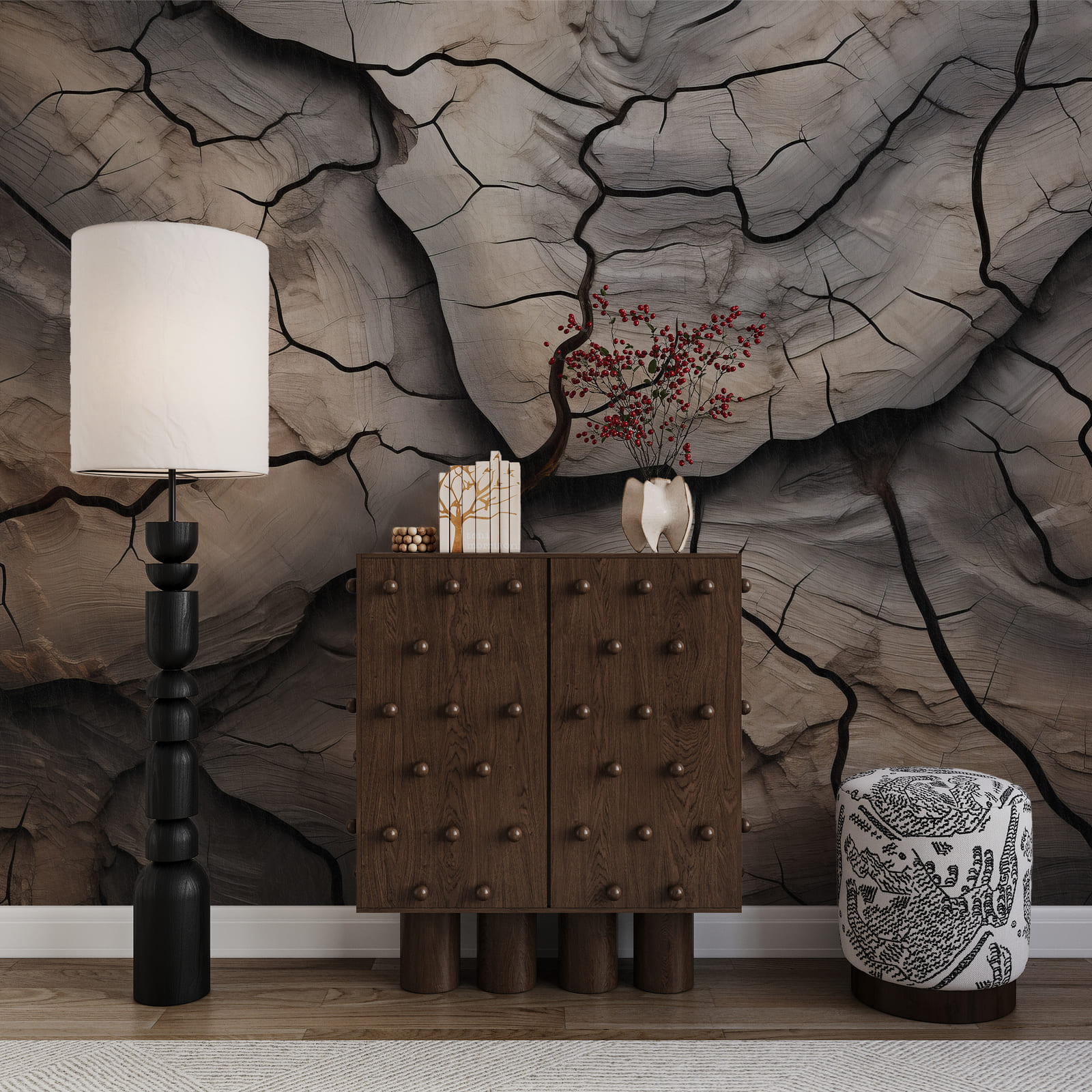 Natural patterns in weathered wood