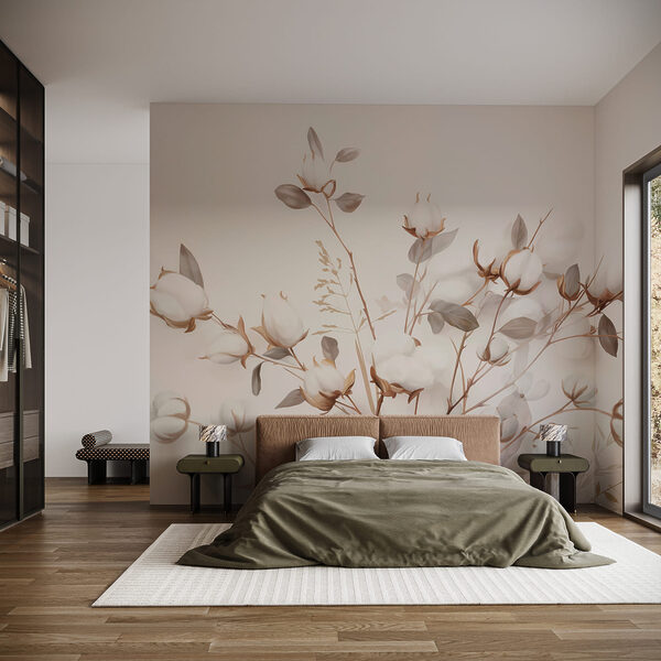 Delicate cotton blooms in soft tones Delicate cotton blooms in soft tones