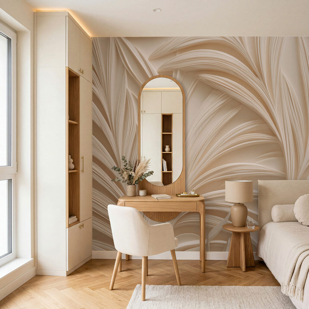 Elegant leaf patterns in soft tones Elegant leaf patterns in soft tones