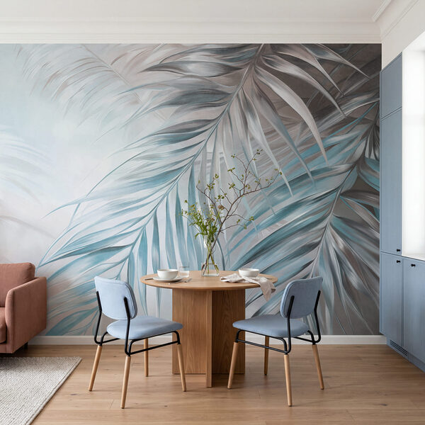 Gentle breeze through palm leaves