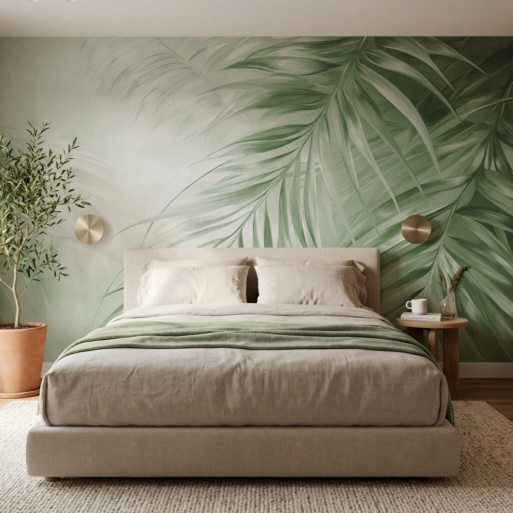 Soothing green foliage in soft light