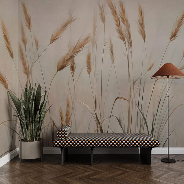 Wall mural Gentle grasses sway in soft light