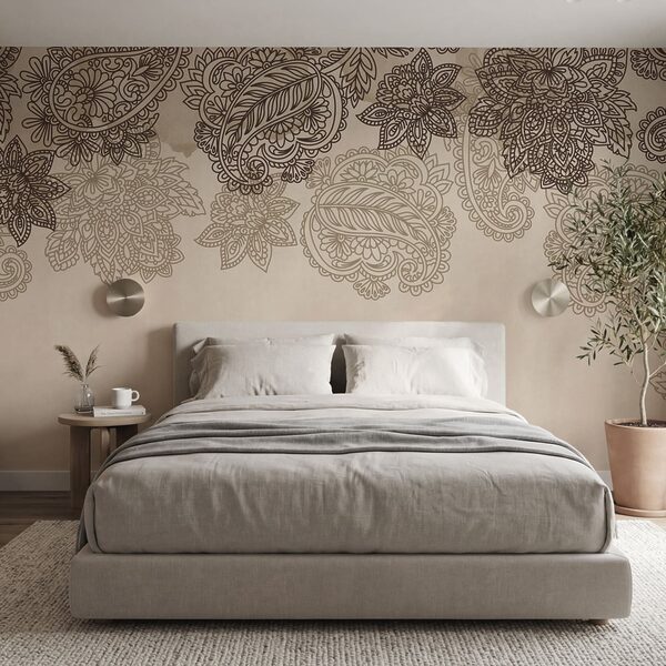 Border of paisley and flowers