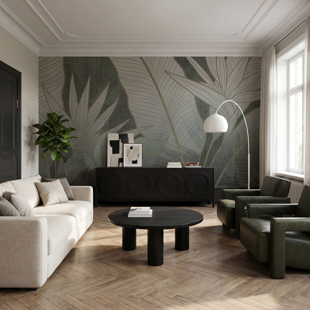 Elegant botanical design in soft hues