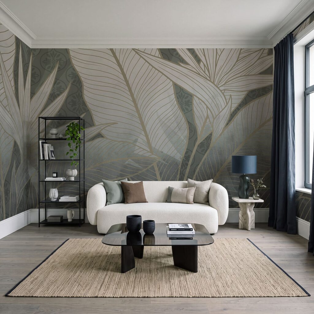 Elegant botanical design in soft hues