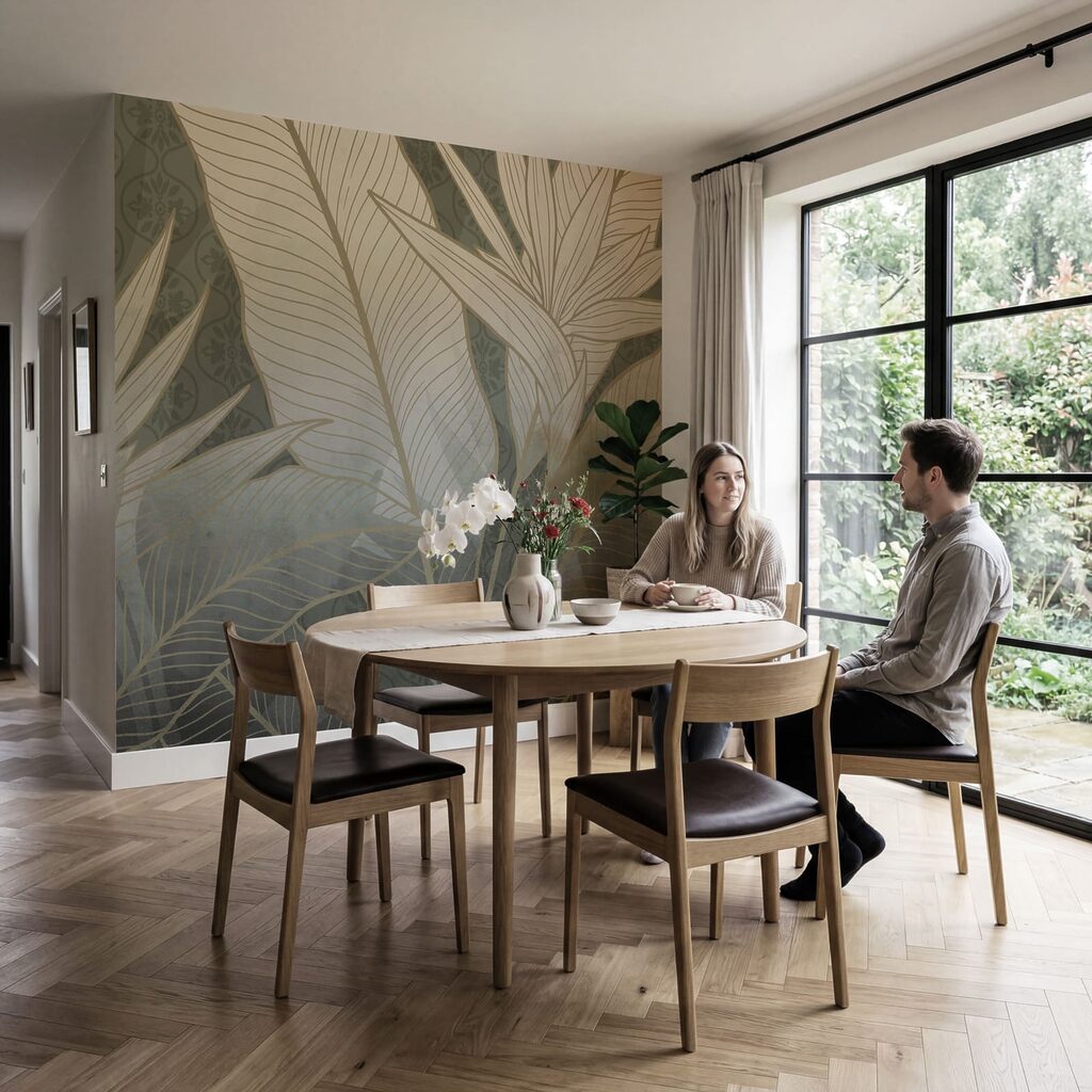Elegant botanical design in soft hues