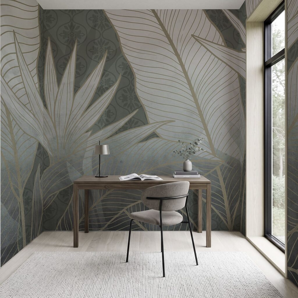Elegant botanical design in soft hues
