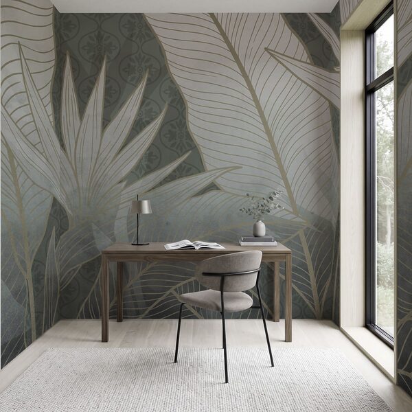 Elegant botanical design in soft hues