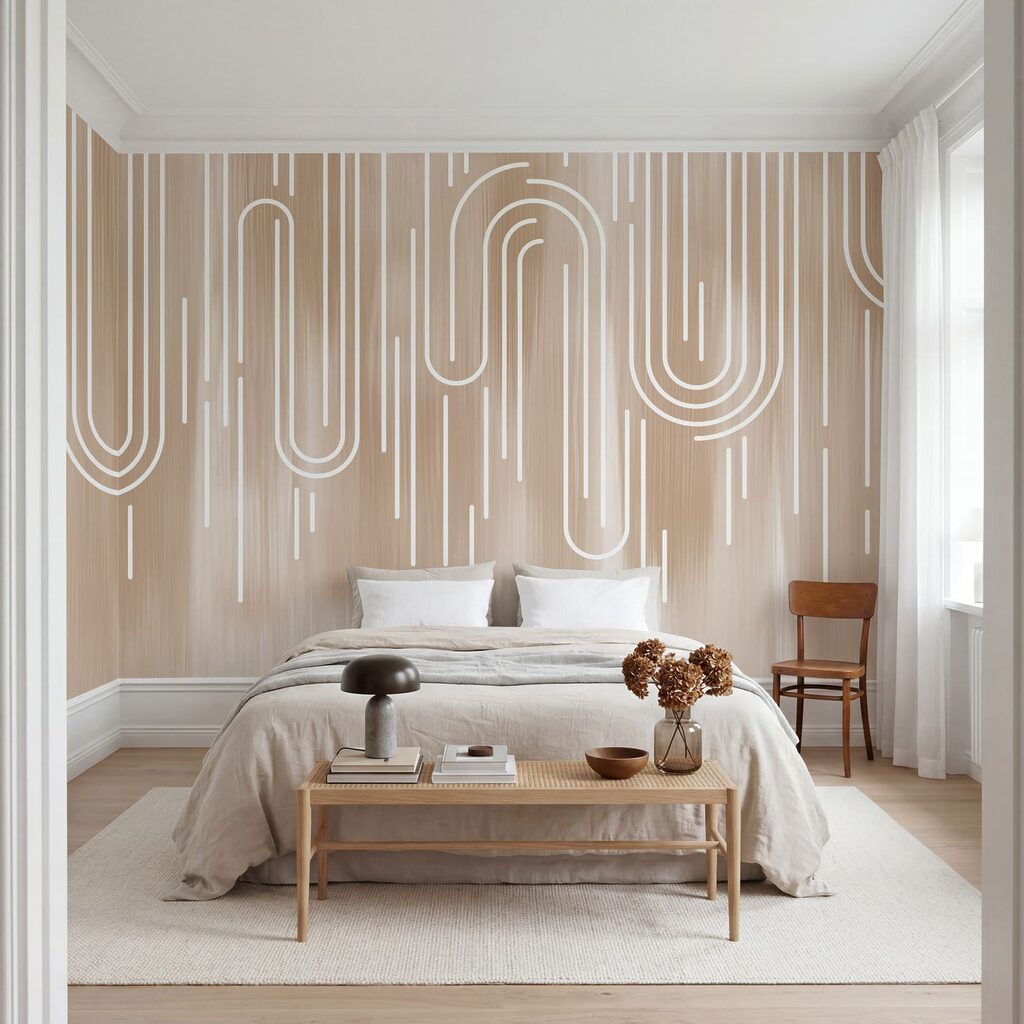 White lines on a brown background