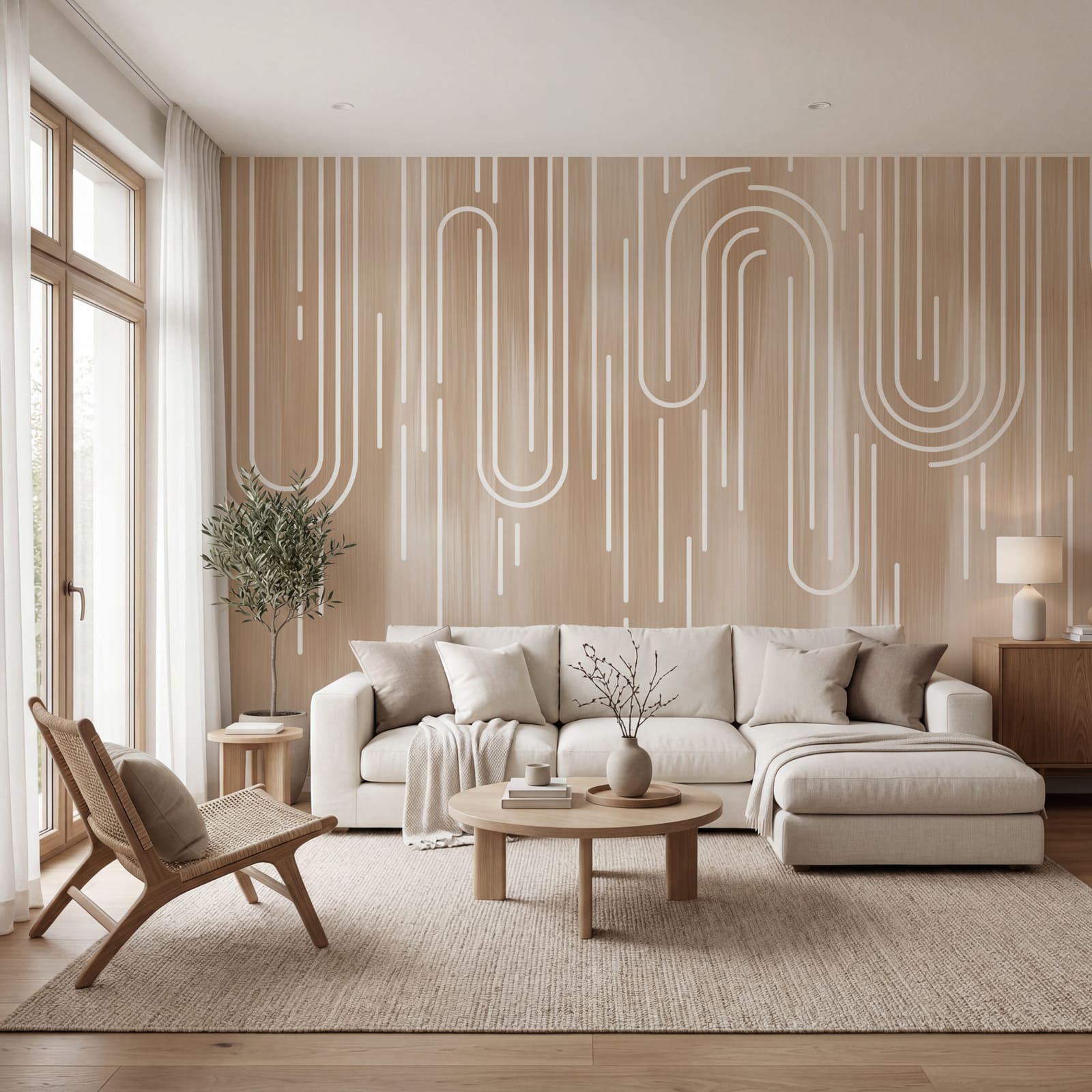 White lines on a brown background