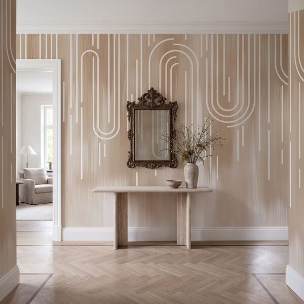 White lines on a brown background
