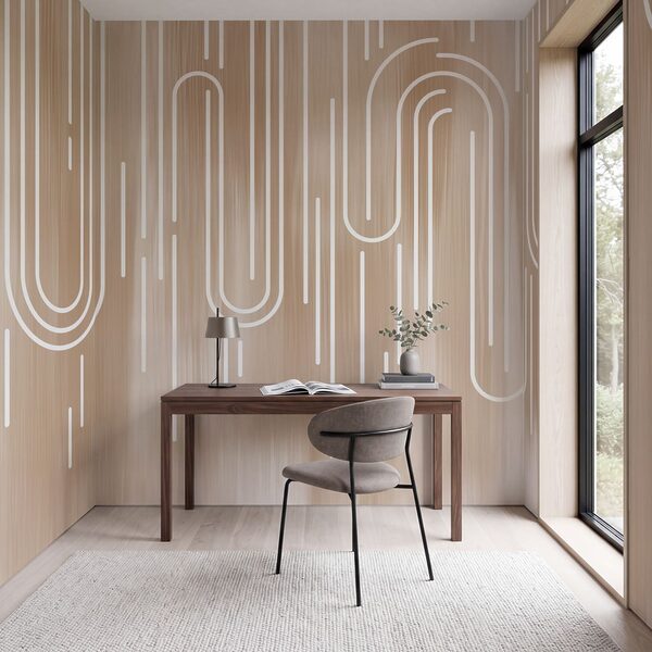 White lines on a brown background