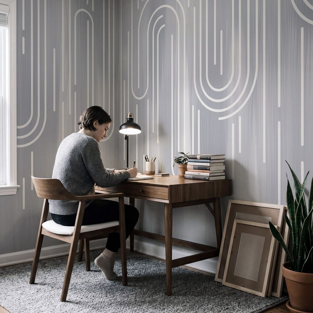 White lines on a gray background White lines on a gray background