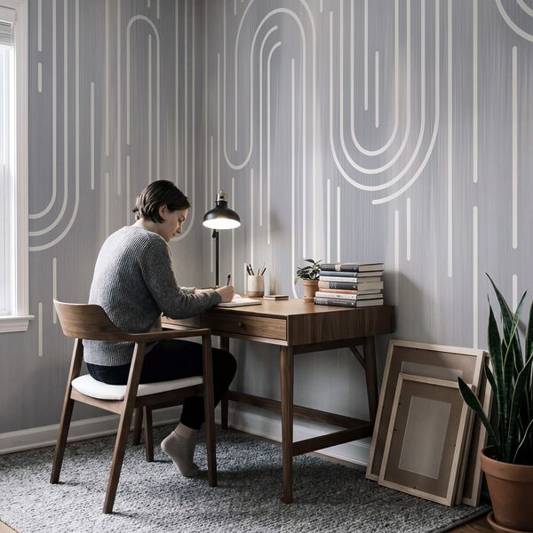 White lines on a gray background White lines on a gray background