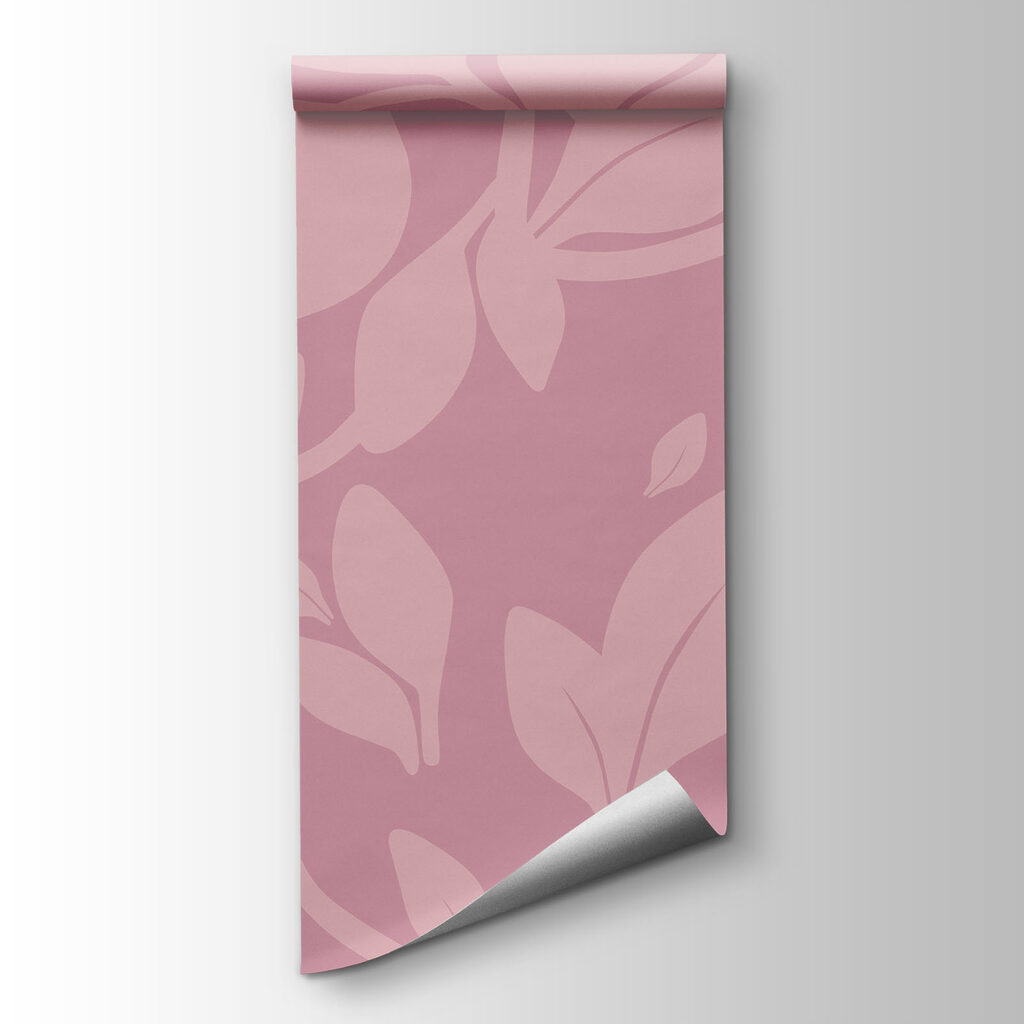 Pink pattern with leaves