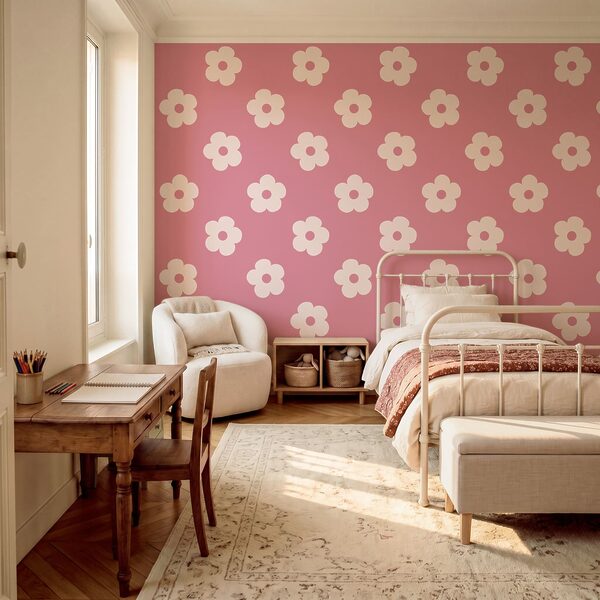 Pink and white flower pattern Pink and white flower pattern