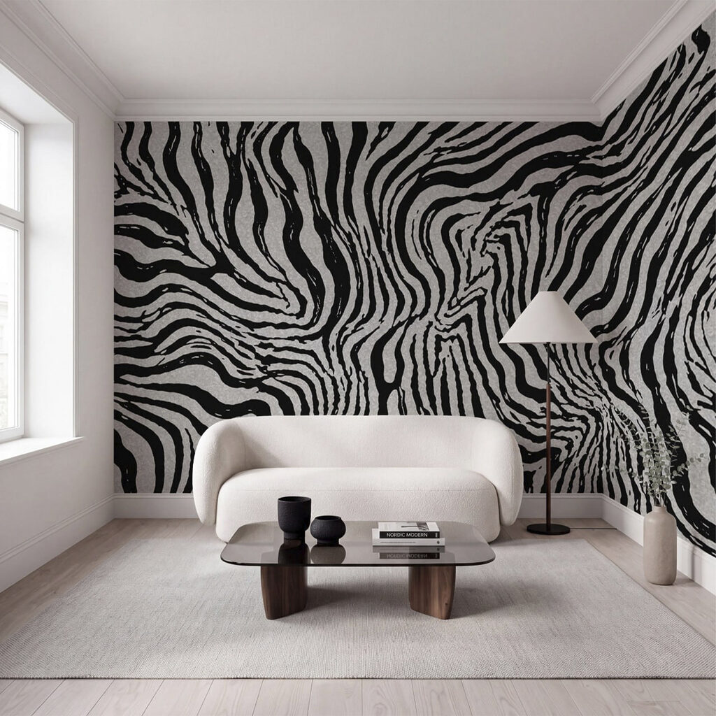 Black and white striped pattern