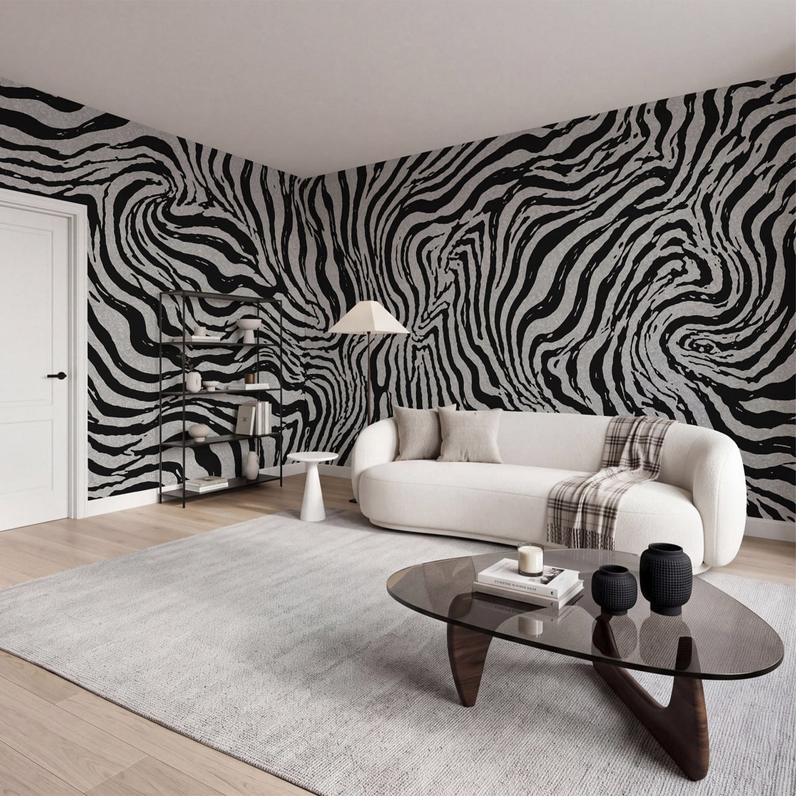 Black and white striped pattern