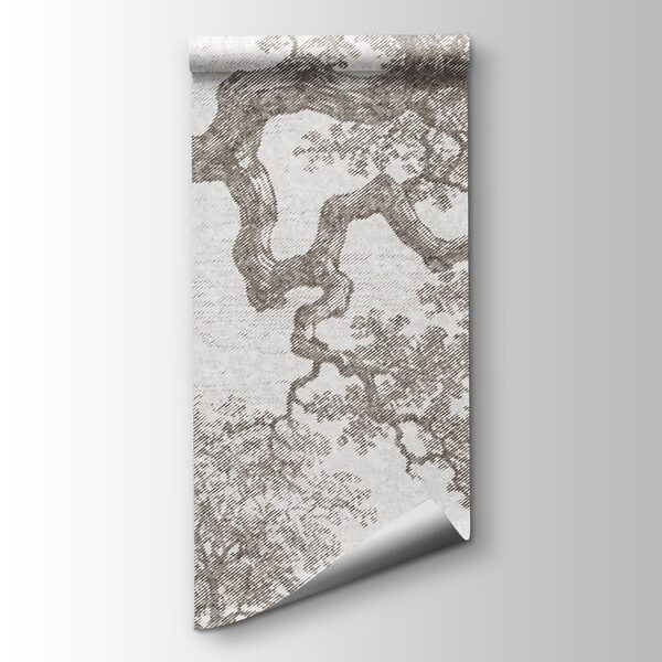 Drawing of a tree and a rocky landscape Drawing of a tree and a rocky landscape