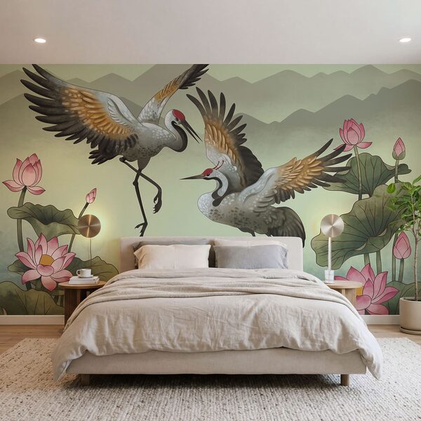 Couple of cranes in flight