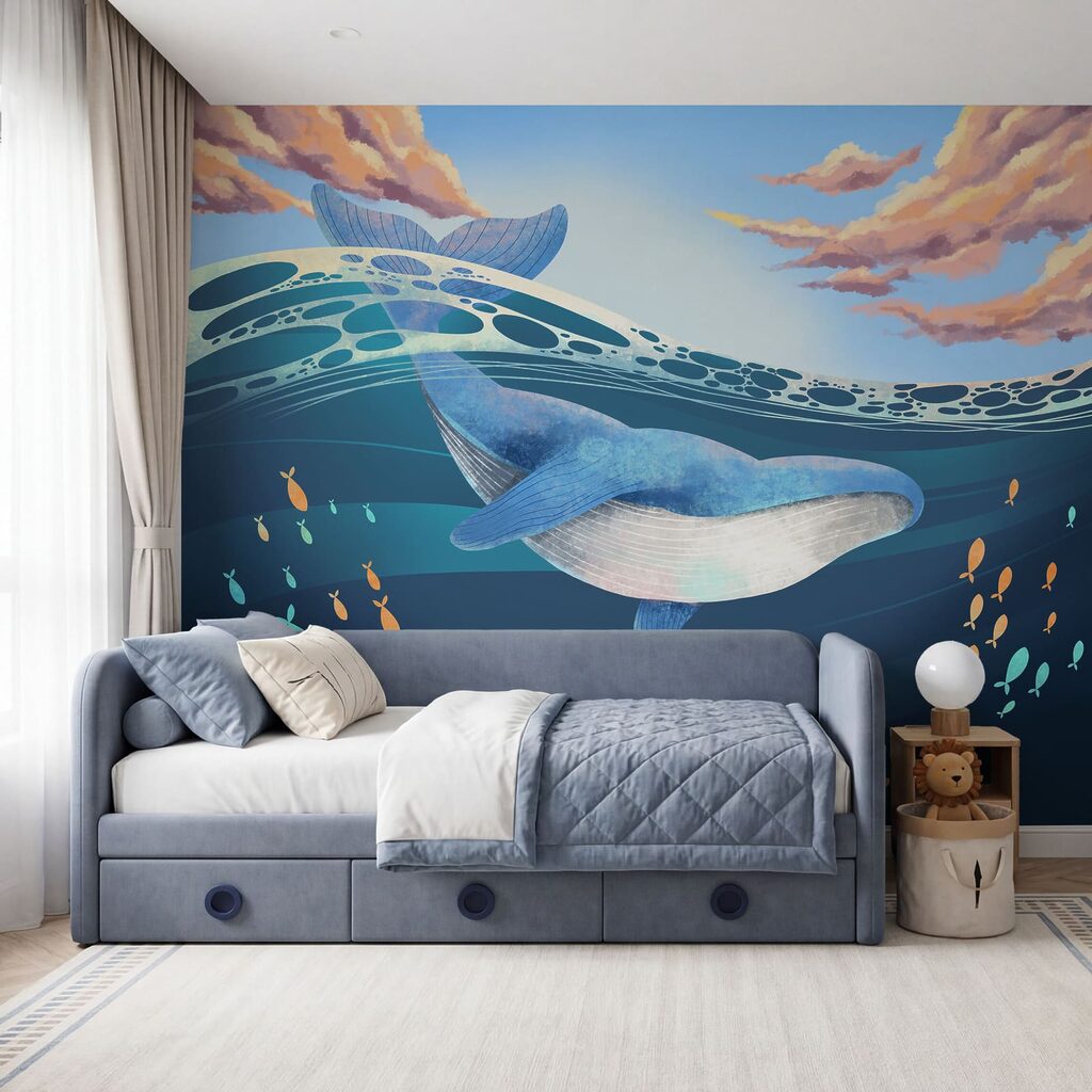 Whale swimming in the ocean Whale swimming in the ocean
