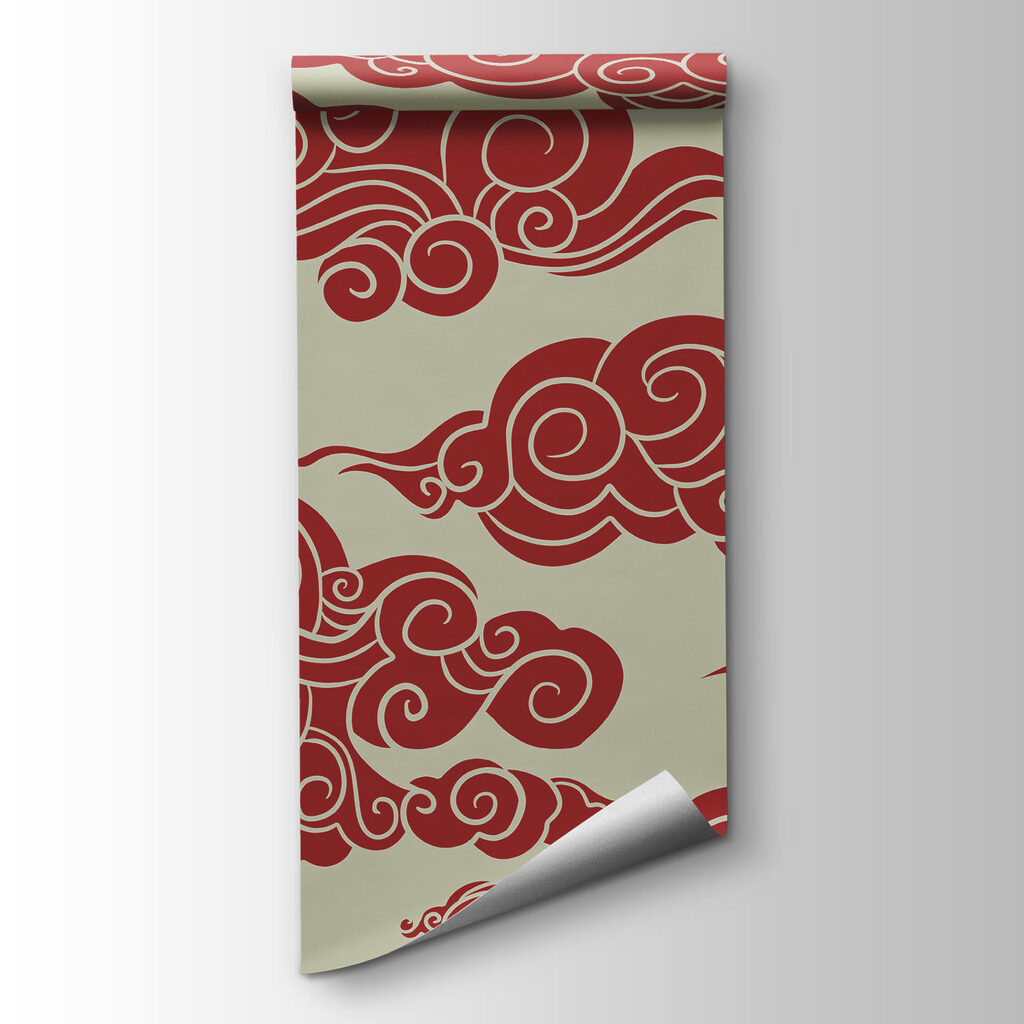 Pattern of red clouds