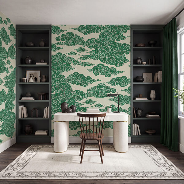 Pattern of green clouds