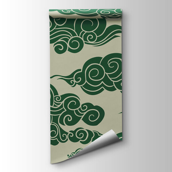 Pattern of green clouds