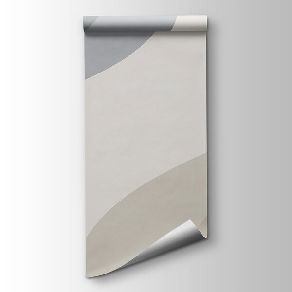 White and grey background with curved lines