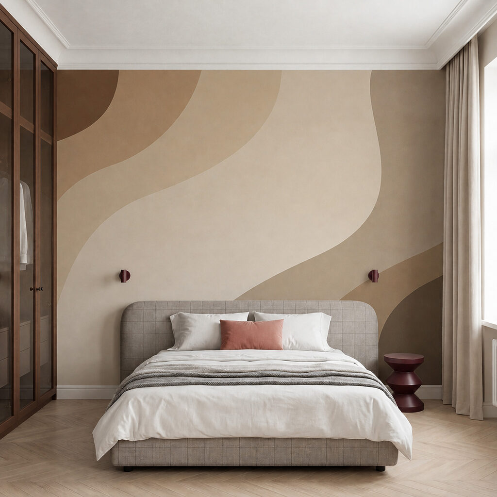 White and brown wavy pattern White and brown wavy pattern
