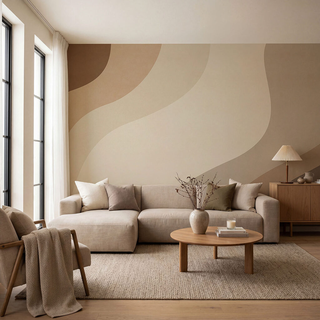 White and brown wavy pattern White and brown wavy pattern