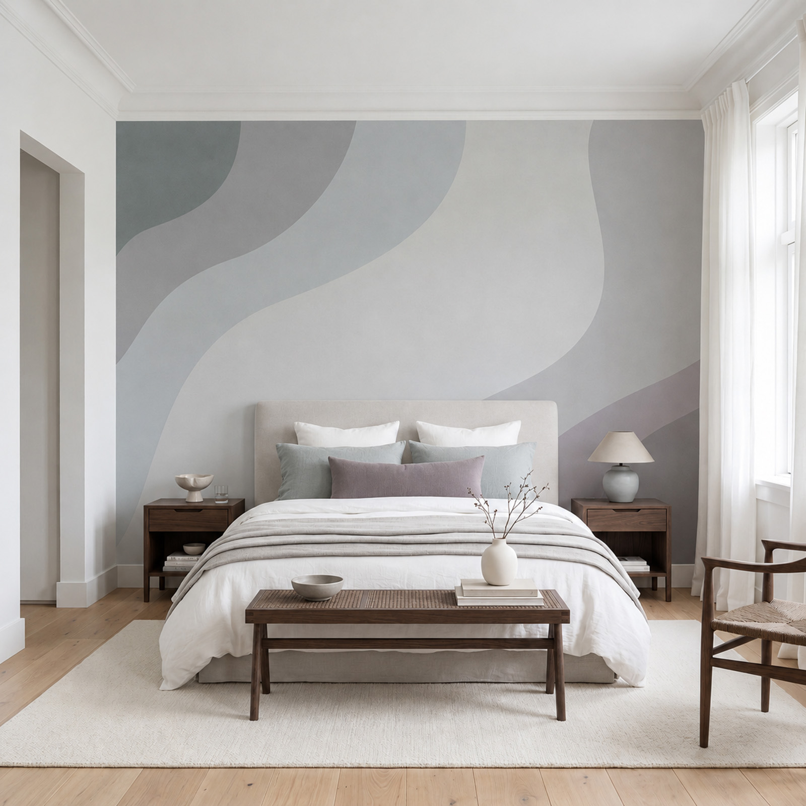 White and grey wavy pattern
