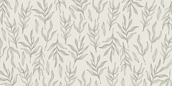 Pattern of leaves on a white background
